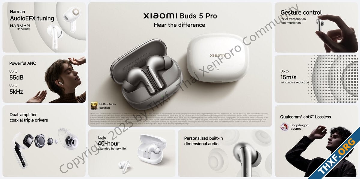 เปิดตัว Xiaomi Buds 5 Pro เชื่อมมือถือผ่าน WiFi เพื่อเพลง Lossless คุณภาพดีขึ้น 2 เท่า-4.jpg