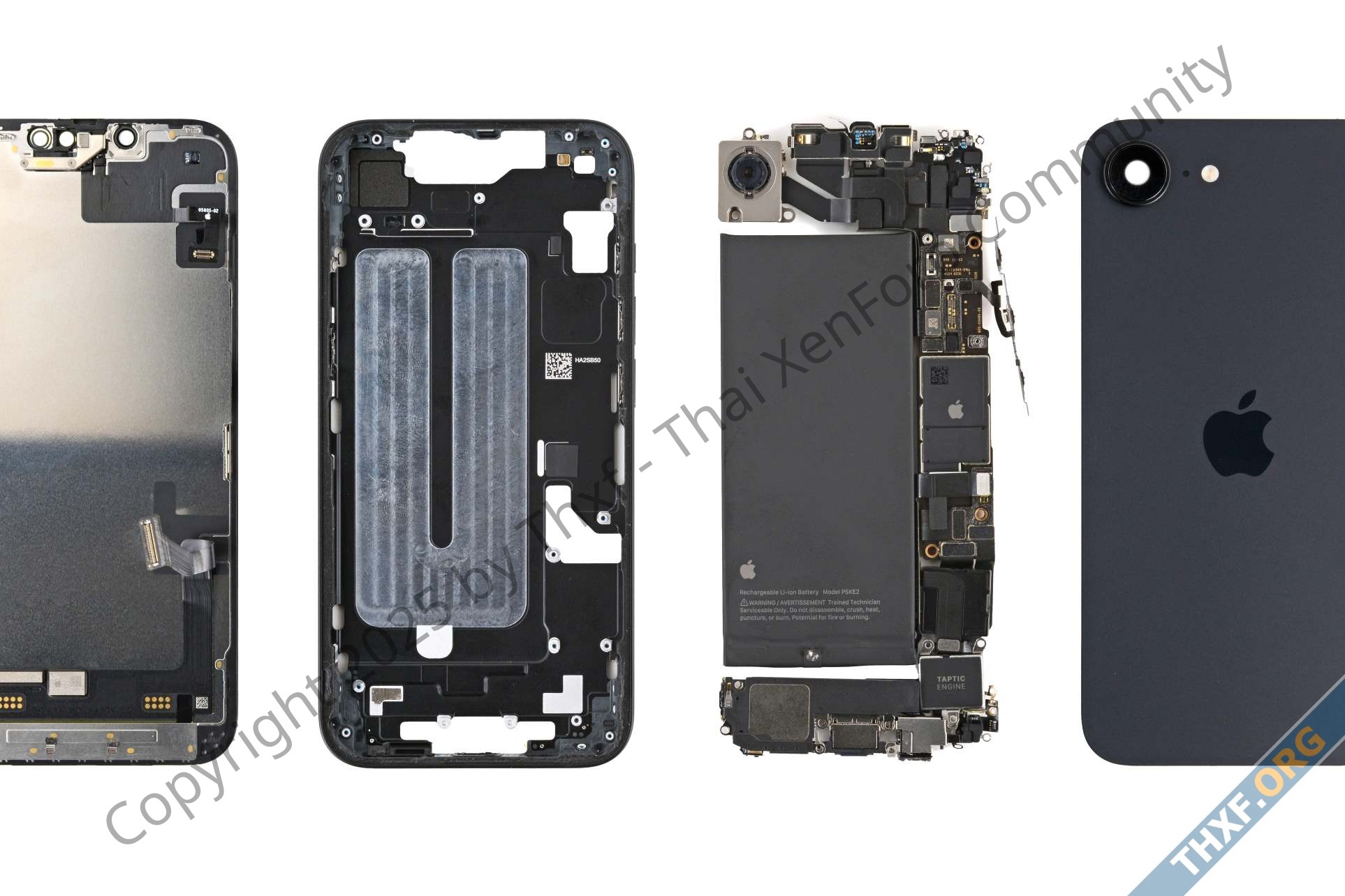 iFixit แกะ iPhone 16e คะแนนการซ่อมแซมเท่า iPhone 16 พบเมนบอร์ดออกแบบใหม่ให้รองรับชิป C1-1.jpg