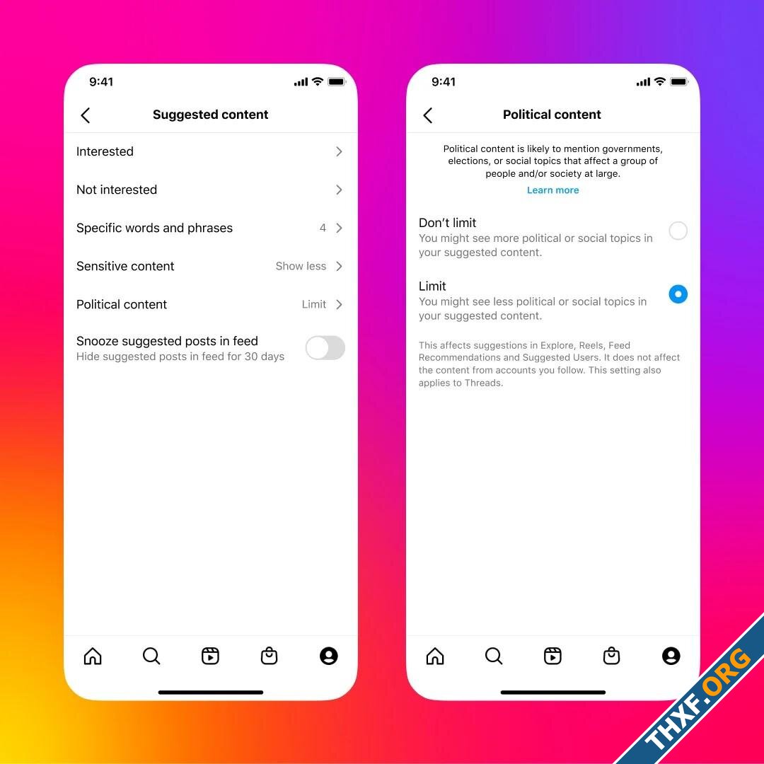 Instagram และ Threads จะกลับมาแสดงโพสต์เกี่ยวกับการเมืองตามปกติ ถ้าหากผู้ใช้งานต้องการเห็น-1.jpg
