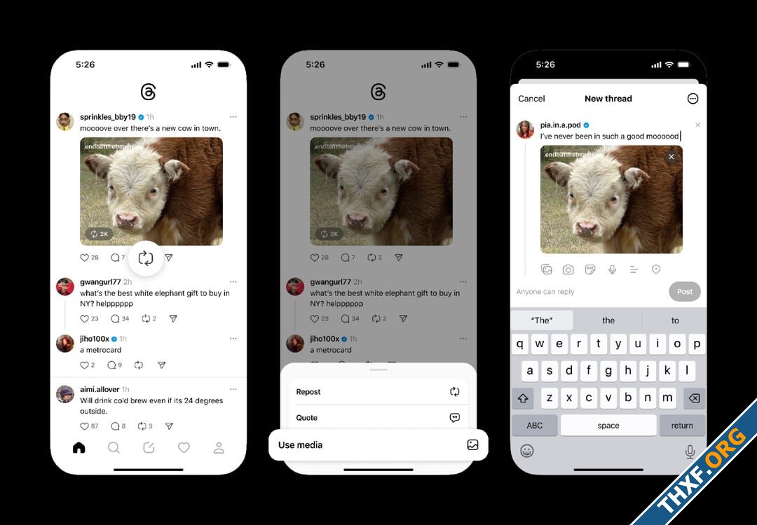 Threads เพิ่มปุ่ม Use media แชร์รูปภาพวิดีโอ ไปใช้ต่อได้ ไม่มีข้อความจากต้นฉบับ-1.jpg