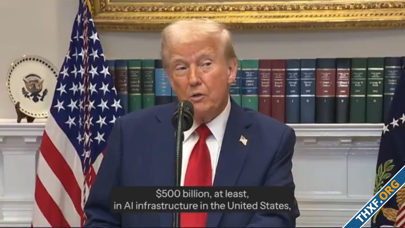 Trump ประกาศโครงการ AI Infrastructure มูลค่า 5 แสนล้านเหรียญ มี Oracle SoftBank OpenAI เข้าร่ว...jpg