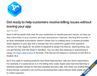 Apple เพิ่มหน้าอัปเดตการชำระเงินในแอป หากเกิดปัญหาการจ่าย subscription ผ่าน App Store