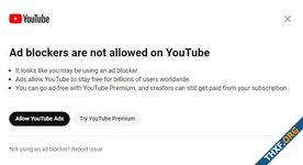 YouTube เริ่มทดสอบบล็อก Ad Blocker