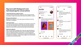 เผยภาพแรกแอปใหม่จาก Instagram โซเชียลตัวหนังสือ แบบเดียวกับ Twitter