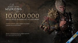 Black Myth: Wukong สร้างสถิติยอดขาย 10 ล้านชุดใน 3 วันแรก ผู้เล่นพร้อมกัน 3 ล้านคน