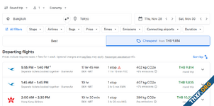 เพิ่งทำได้ Google Flights เพิ่มตัวเลือก Cheapest ค้นหาตั๋วเครื่องบินเรียงตามราคาถูกที่สุด