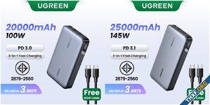 รีวิวพาวเวอร์แบงค์สองรุ่นใหม่ล่าสุดของ UGREEN จ่ายไฟแรง ความจุเยอะ ชาร์จโน๊ตบุ๊คได้ พร้อมโปรเด็ด 11.11 นี้