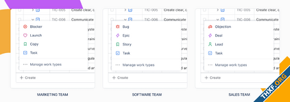 Jira จะเปลี่ยนคำว่า Issue มาเป็น Work แทน สะท้อนการใช้งานที่กว้างกว่าสายไอที