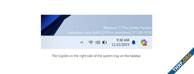กลัวเด่นไม่พอ ไมโครซอฟท์ย้ายปุ่ม Copilot ไปแทนปุ่ม Show Desktop ของ Windows 11
