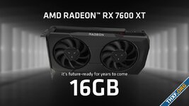 AMD เปิดตัว Radeon RX 7600 XT เพิ่มแรมเป็น 16GB ราคา 329 ดอลลาร์ เน้นเล่นเกม 1080p