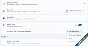 พบ Windows 11 เตรียมเพิ่มตัวเลือกเปิดใช้งานคำสั่ง Sudo